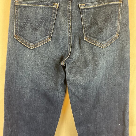 Mother The Hustler Ankle Fray Jeans 25 Blue Home Movies - Picture 8 of 12